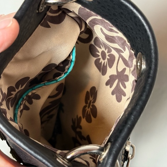 Faux Leather/Turquoise Western Theme Crossbody Bag EUC - Picture 7 of 7